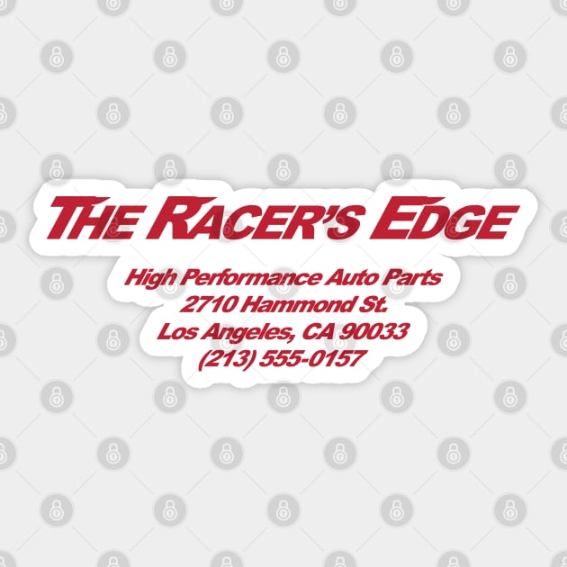 The Racer's Edge V1 (Red) Sticker by TonieTee